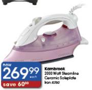 Kambrook 2000 Watt Steamline Ceramic Soleplate Iron-Each