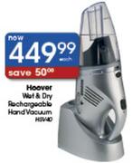 Hoover Wet and Dry Rechargable Hand Vaccume-Each