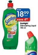 Sunlight Dishwashing Liquid-750ml Each