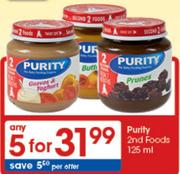 Purity 2nd Foods-5x125ml