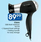 Clicks 1200 Watt Hairdryer (HD1232) - Each