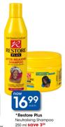 Restore Plus Neutralising Shampoo-250ml Each