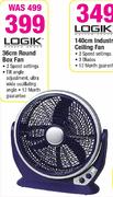 Logik Round Box Fan-36cm