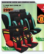 Manchester United And Liverpool Range 11 Piece Seat Cover Set-Per Set