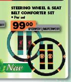 Steering Wheel & Seat Belt Comforter Set-Per Set