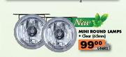 Mini Round Lamps Clear 65mm