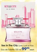 Sex In The City  Love, Lust Or Kiss Edu De Toilette-100ml Each