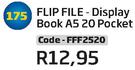 Flip File Display Book A5 20 Pocket(FFF2520)