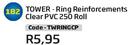 Tower Ring Reinforcements Clear PVC 250 Roll(TWRINGCP)