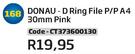 Donau D Ring File P/P A4 30mm Pink(CT373600130)