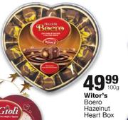 Witor's Boero Hazelnut Heart Box-100G