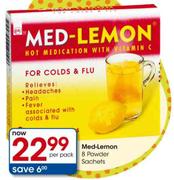 Med-Lemon Powder Sachets-8's Pack