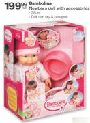 Bambolina Newborn Doll With Accessories 38Cm-Per Set
