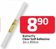 Butterfly Clear Self Adhesive-2mx450cm