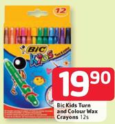Bic Kids Turn And Colour Wax Cryons 12s
