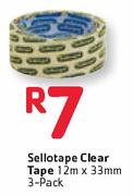 Sellotape Clear Tape-12mx33mm 3 Pack