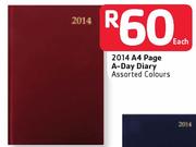 2014 A4 Page A-Day Diary