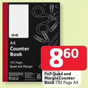PnP Quad And Margin Counter Book 192 Page Page A4