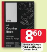 PnP A4 192 Page Feint And Margin Counter Book