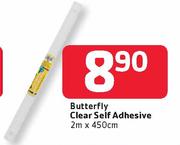 Butterfly Clear Self Adhesive-2m x 450cm