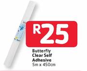 Butterfly Clear Self Adhesive-5m x 450cm