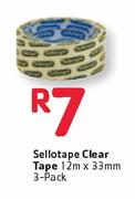  Sellotape Clear Tape 12mx33mm-3's Pack