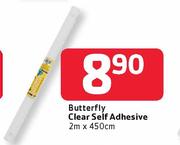 Butterfly Clear Self Adhesive 2mX450cm