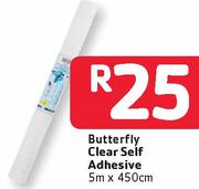 Butterfly Clear Self Adhesive-5mx450Cm