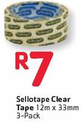 Sellotape Clear Tape 12m x33mm 3 Pack