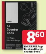 PnP A4 192 Page Feint And Margin Counter Book