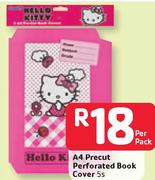 Hello Kitty A4 Precut Perforated Book Cover-5's Per Pack