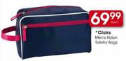 Clicks Men's Nylon Toiletry Bags-Each