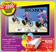Sony HD Ready LCD TV-(32")81cm