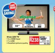 Hisense HD Ready LED TV-(32")81cm