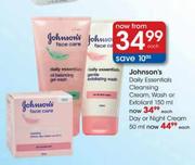 Johnson's Daily Essentials Cleansing Cream,Wash or Exfoliant-150ml Each