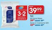 TLC Facial Wipes-40 Per Pack
