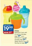 Clicks Sipper Sports Cup With Flip-Top Lid