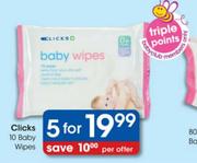 Clicks Baby Wipes-5x10's