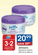 Johnson's Aqueous Cream-250ml Or 350ml Each