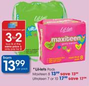 Lil-Iets Pads Ultrateen 7 Or 10-Per Pack
