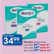 Mandy's 20 Wax Strips Legs-Per Pack