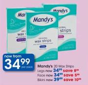 Mandy's 20 Wax Strips Face-Per Pack