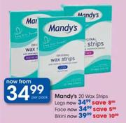 Mandy's 20 Wax Strips Bikini-Per Pack