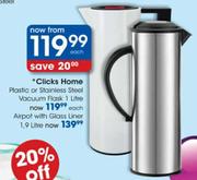 Clicks Home Airpot With Glass Liner-1.9l Each