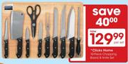Clicks Home chopping Board & Knife Set-10 Piece