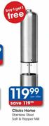 Clicks Home Stainless Steel Salt & Pepper Mill