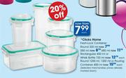 Clicks Home Fresh-Lock Container Rectangular-400ml Or Whisk Bottle-720ml Each