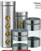 Clicks Home Glass Canisters-Medium