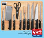 Clicks Home Chopping Board & Knife Set-10pcs