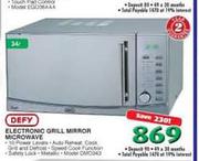 Defy Electronic Grill Mirror Microwave-34Ltr